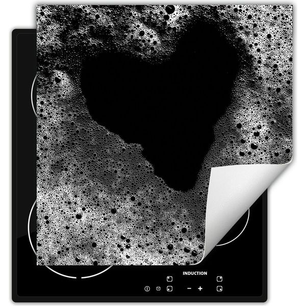 Darhaus Piastra Di Copertura Per Stufa 60X52 Cm Tappetino Antiscivolo Roll-Up, Nero - Cuore-image