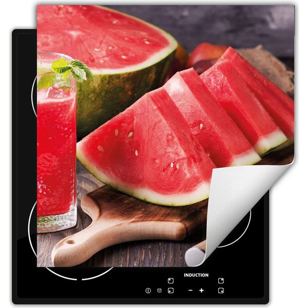 Darhaus Piastra Di Copertura Per Fornelli 50X52 Cm Tappetino Antiscivolo Roll-Up, Anguria-image