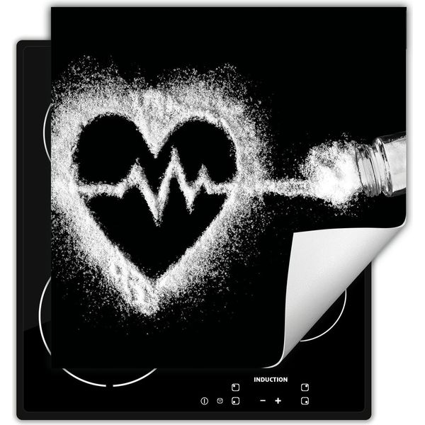 Darhaus Piastra Di Copertura Per Stufa 50X52 Cm Tappetino Antiscivolo Roll-Up, Nero - Cuore-image