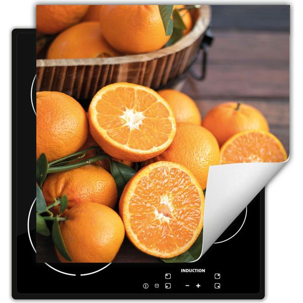 Darhaus Piastra Di Copertura Per Stufa 50X52 Cm Tappetino Antiscivolo Roll-Up, Arancione-image