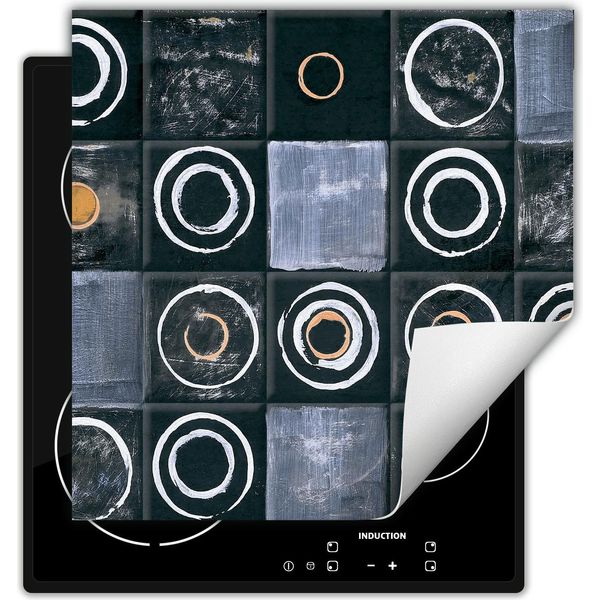 Darhaus Piastra Di Copertura Per Stufa 60X52 Cm Tappetino Antiscivolo Roll-Up, Mosaico-image