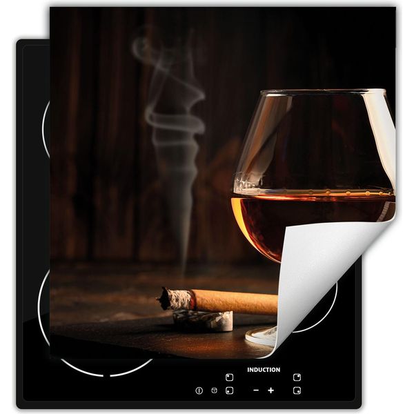 Darhaus Piastra Di Copertura Per Stufa 60X52 Cm Tappetino Antiscivolo Roll-Up, Sigaro-image