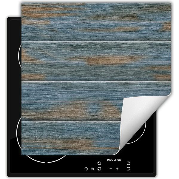 Darhaus Piastra Di Copertura Per Stufe 60X52 Cm Tappetino Antiscivolo Roll-Up, Blu - Legno-image