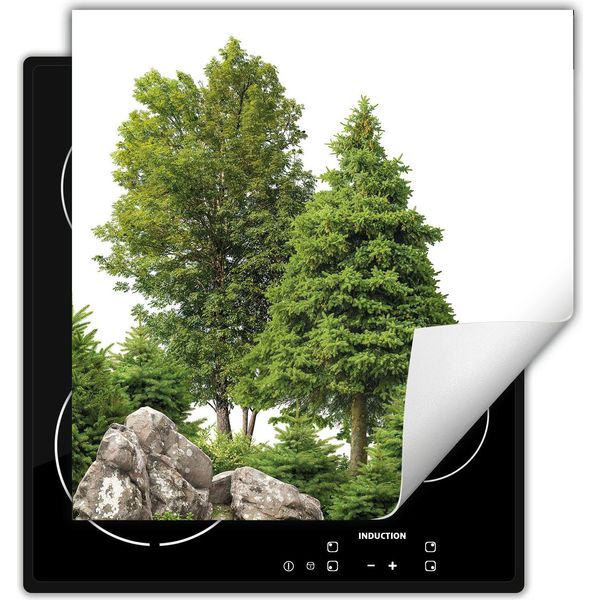 Darhaus Piastra Di Copertura Della Stufa 60X52 Cm Tappetino Antiscivolo Roll-Up, Alberi-image