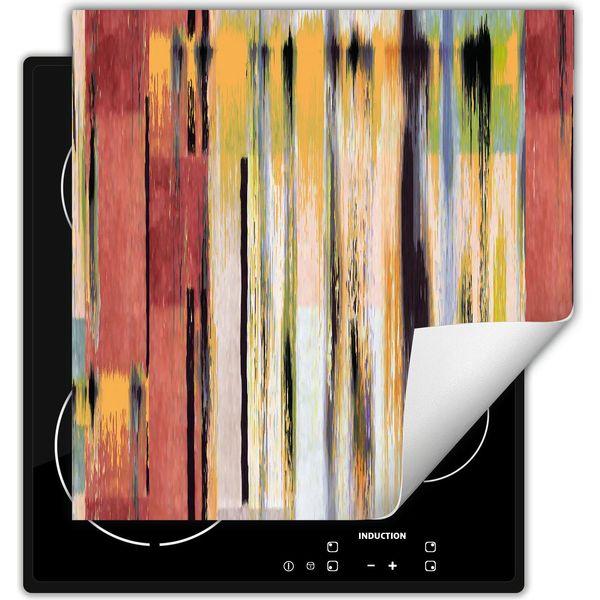 Darhaus Piastra Di Copertura Per Stufa 60X52 Cm Tappetino Antiscivolo Roll-Up, Colorato - Legno-image