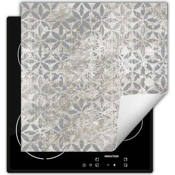 Darhaus Piastra Di Copertura Per Stufa 60X52 Cm Tappetino Antiscivolo Roll-Up, Grigio - Mosaico-image