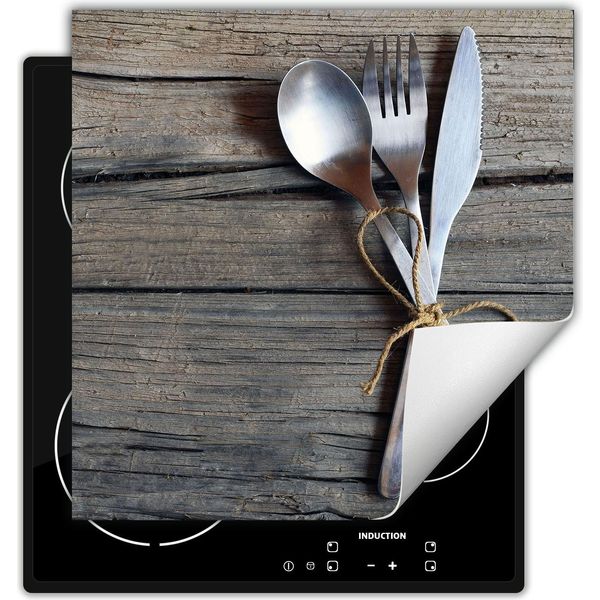 Darhaus Piastra Di Copertura Per Fornelli 60X52 Cm Tappetino Antiscivolo Roll-Up, Legno - Cucina-image