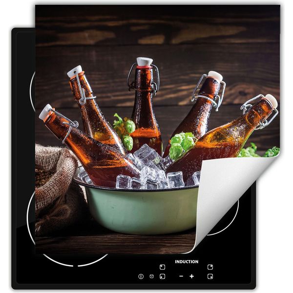 Darhaus Piastra Di Copertura Per Stufe 60X52 Cm Tappetino Antiscivolo Roll-Up, Birra - Legno-image