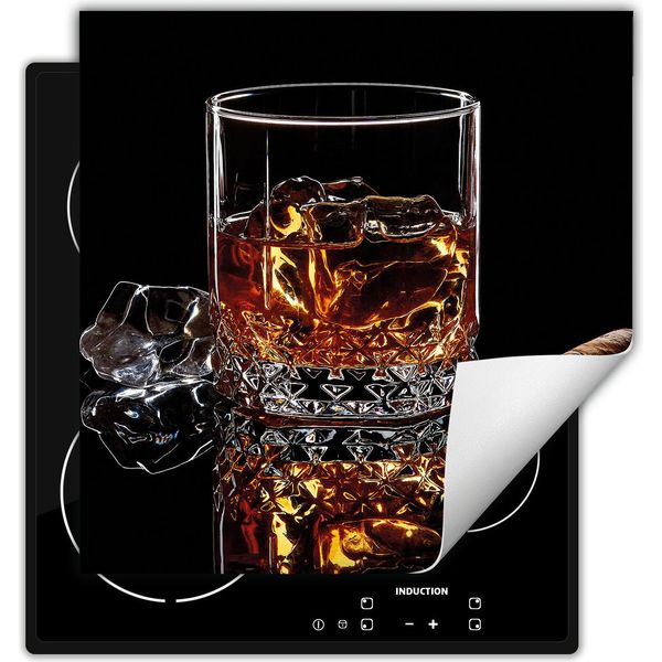 Darhaus Piastra Di Copertura Per Stufa 50X52 Cm Tappetino Antiscivolo Roll-Up, Nero - Whiskey-image