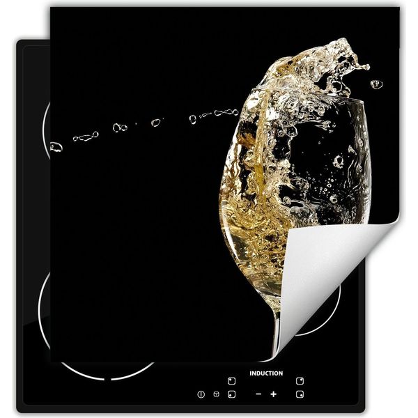 Darhaus Piastra Di Copertura Per Fornelli 50X52 Cm Tappetino Antiscivolo Roll-Up, Nero - Vino-image