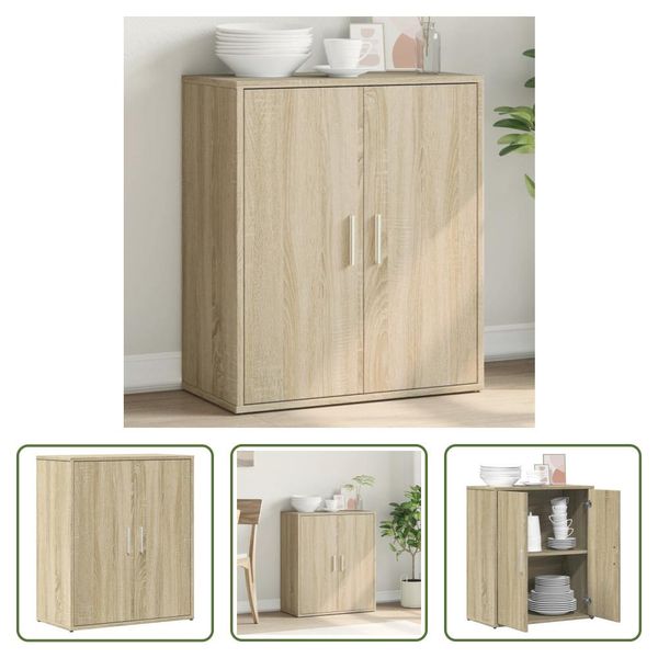 The Living Store Credenza Rovere Sonoma 60X31X70 Cm Materiale A Base Di Legno-image