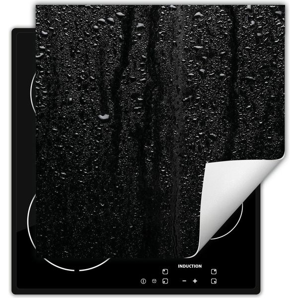 Darhaus Piastra Di Copertura Per Stufa 50X52 Cm Tappetino Antiscivolo Roll-Up, Nero - Drops-image