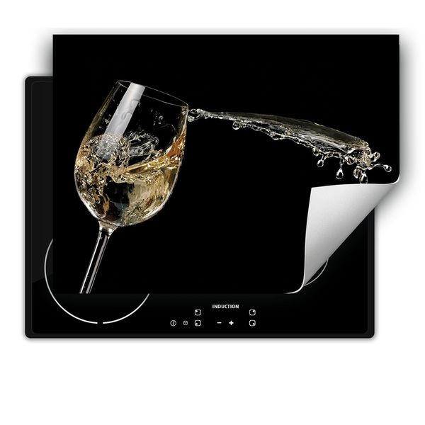 Darhaus Piastra Di Copertura Per Stufa 70X52 Cm Tappetino Antiscivolo Roll-Up, Nero - Vino-image