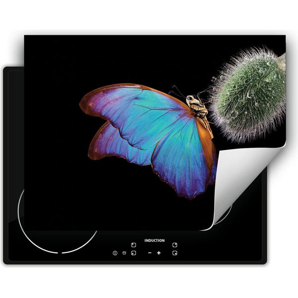 Darhaus Piastra Di Copertura Per Stufa 70X52 Cm Tappetino Antiscivolo Roll-Up, Nero - Butterfly-image