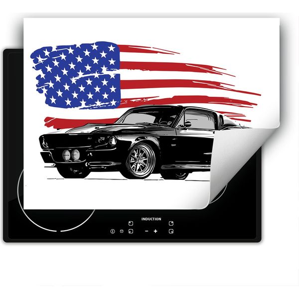 Darhaus Piastra Di Copertura Per Stufe 70X52 Cm Tappetino Antiscivolo Roll-Up, Auto - Mustang-image