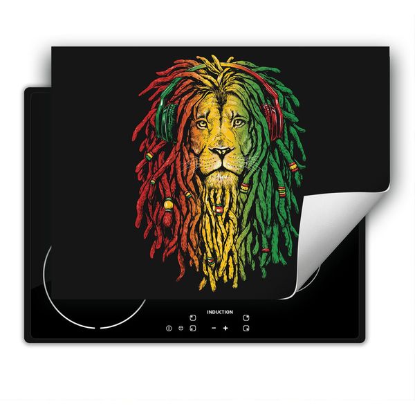Darhaus Piastra Di Copertura Per Stufe 70X52 Cm Tappetino Antiscivolo Roll-Up, Colorato - Lion-image