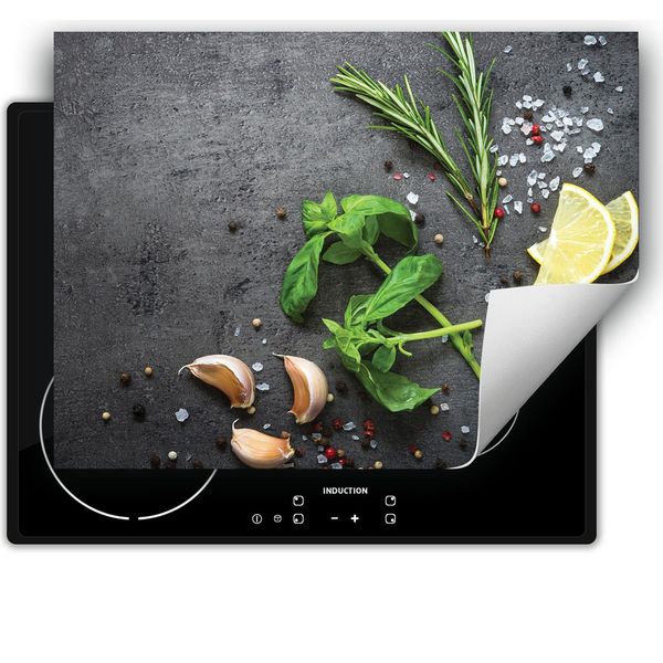Darhaus Piastra Di Copertura 70X52 Cm Tappetino Antiscivolo Arrotolabile, Ardesia - Erbe Aromatiche-image