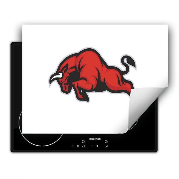 Darhaus Piastra Di Copertura Per Stufa 80X52 Cm Tappetino Antiscivolo Roll-Up, Rosso - Bull-image
