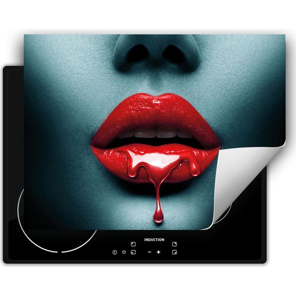 Darhaus Piastra Di Copertura Per Stufa 80X52 Cm Tappetino Antiscivolo Roll-Up, Rosso - Bocca-image