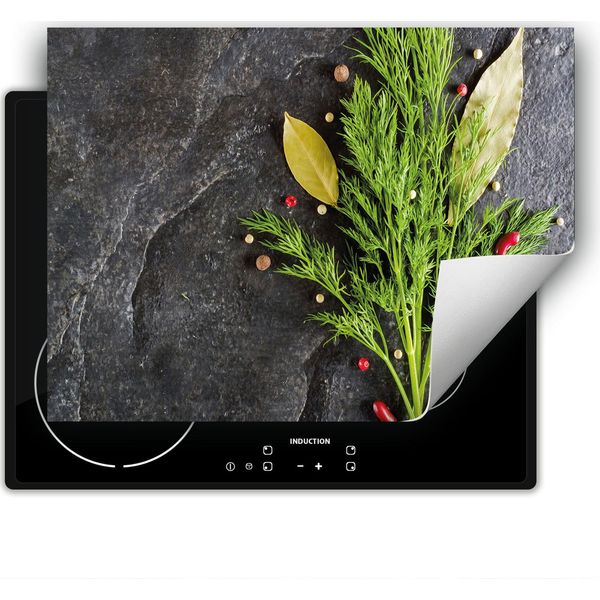 Darhaus Piastra Di Copertura Per Fornelli 80X52 Cm Tappetino Antiscivolo Roll-Up, Ardesia - Spezie-image