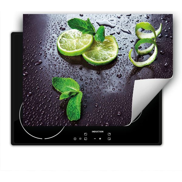 Darhaus Piastra Di Copertura Per Stufa 80X52 Cm Tappetino Antiscivolo Roll-Up, Verde - Lime-image