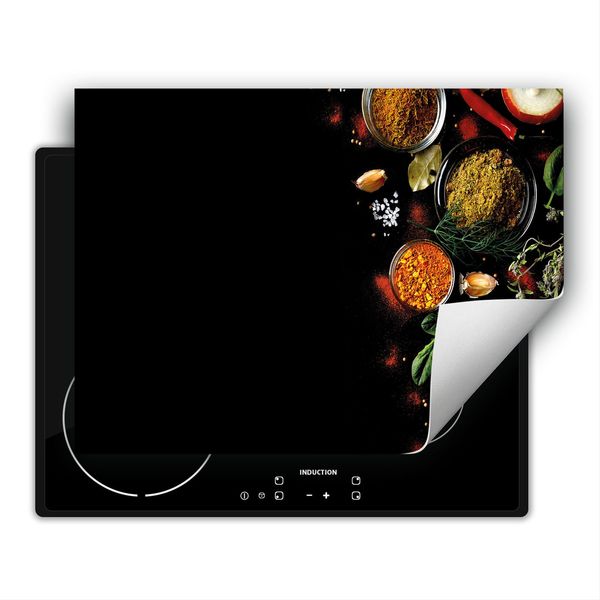 Darhaus Piastra Di Copertura Per Fornelli 80X52 Cm Tappetino Antiscivolo Roll-Up, Nero - Spezie-image