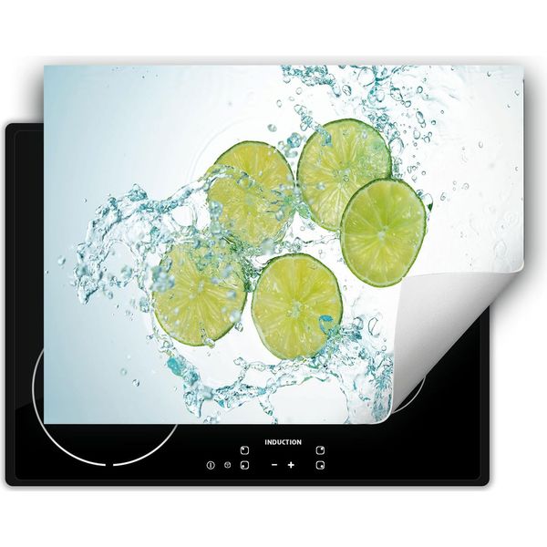 Darhaus Piastra Di Copertura Per Stufa 80X52 Cm Tappetino Antiscivolo Roll-Up, Acqua - Lime-image