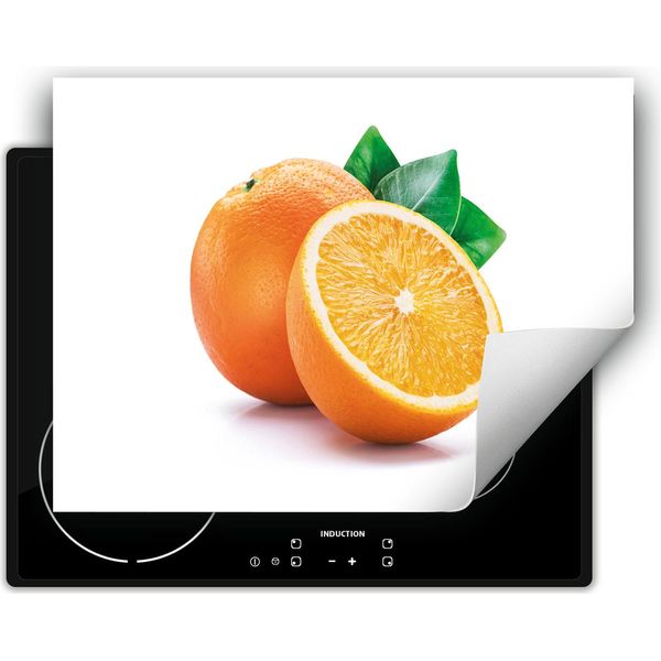 Darhaus Piastra Di Copertura Per Stufa 80X52 Cm Tappetino Antiscivolo Roll-Up, Arancione-image