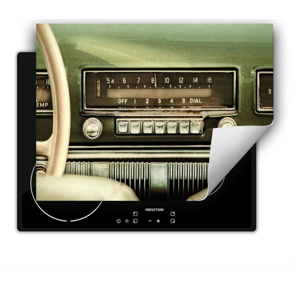 Darhaus Piastra Di Copertura Per Fornelli 80X52 Cm Tappetino Antiscivolo Roll-Up, Radio - Auto-image