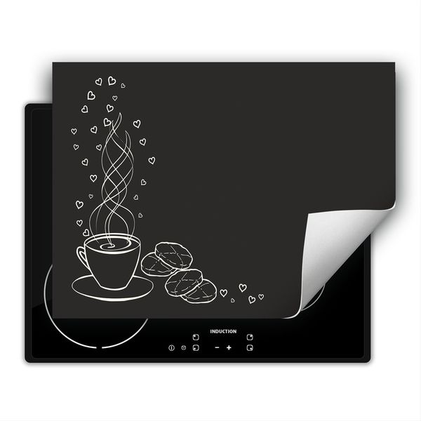 Darhaus Piastra Di Copertura Per Fornelli 80X52 Cm Tappetino Antiscivolo Roll-Up, Grigio Scuro - Caffè-image