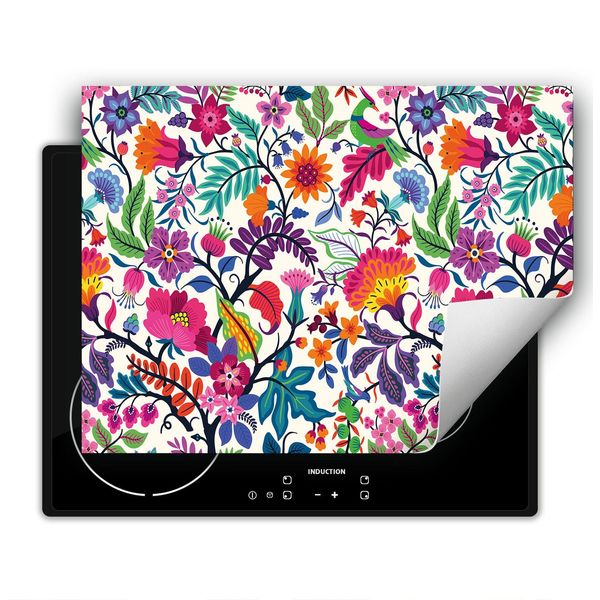 Darhaus Piastra Di Copertura 80X52 Cm Tappetino Antiscivolo Arrotolabile, Colorato - Fiori-image