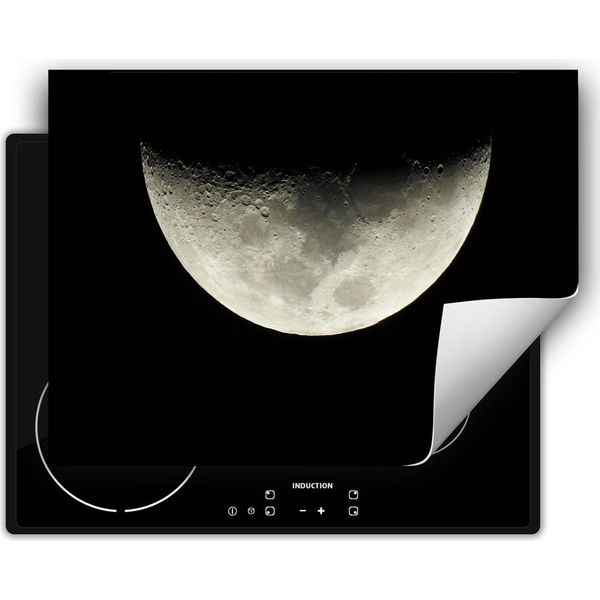 Darhaus Piastra Di Copertura Per Stufa 80X52 Cm Tappetino Antiscivolo Roll-Up, Nero - Moon-image