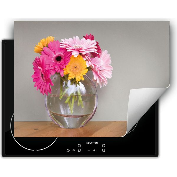 Darhaus Piastra Di Copertura Per Stufa 80X52 Cm Tappetino Antiscivolo Roll-Up, Bouquet Di Fiori-image