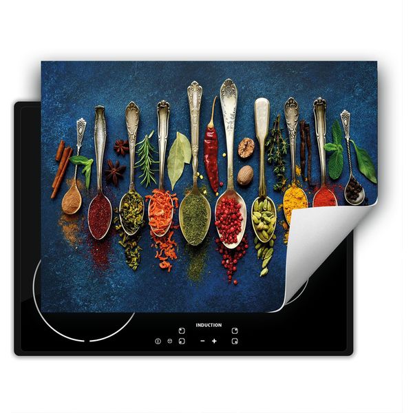 Darhaus Piastra Di Copertura Per Fornelli 80X52 Cm Tappetino Antiscivolo Arrotolabile, Blu - Spezie-image