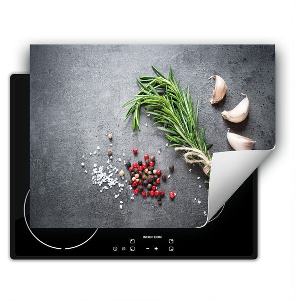Darhaus Piastra Di Copertura Per Fornelli 80X52 Cm Tappetino Antiscivolo Roll-Up, Ardesia - Spezie-image