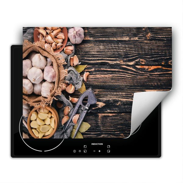 Darhaus Piastra Di Copertura Per Stufa 80X52 Cm Tappetino Antiscivolo Roll-Up, Aglio - Legno-image
