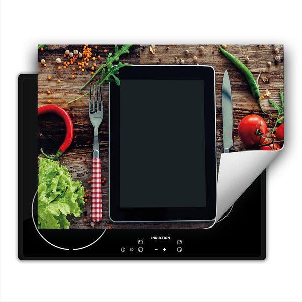 Darhaus Piastra Di Copertura Per Fornelli 80X52 Cm Tappetino Antiscivolo Roll-Up, Legno - Cucina-image