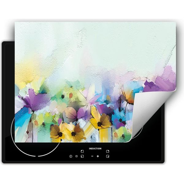 Darhaus Piastra Di Copertura 80X52 Cm Tappetino Antiscivolo Arrotolabile, Colorato - Fiore-image