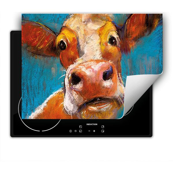 Darhaus Piastra Di Copertura 80X52 Cm Tappetino Antiscivolo Arrotolabile, Colorato - Mucca-image
