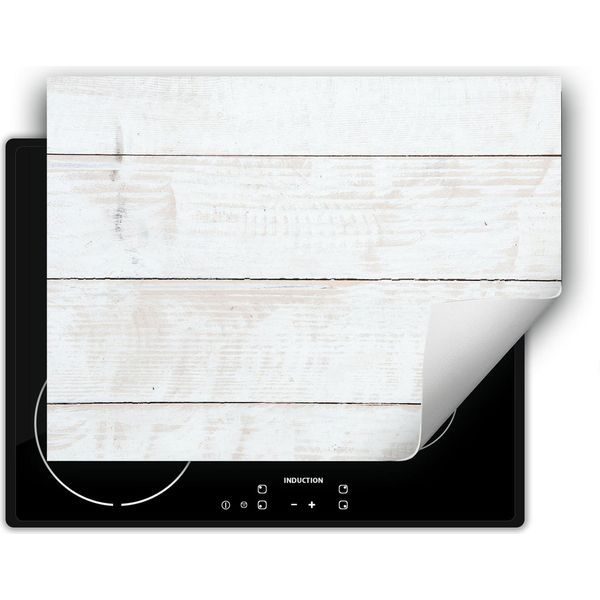 Darhaus Piastra Di Copertura Per Stufa 80X52 Cm Tappetino Antiscivolo Roll-Up, Bianco - Legno-image