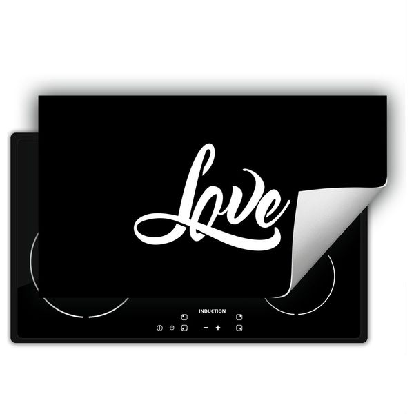 Darhaus Piastra Di Copertura Per Stufa 90X52 Cm Tappetino Antiscivolo Roll-Up, Nero - Love-image