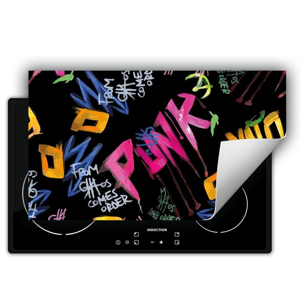 Darhaus Piastra Di Copertura Per Stufa 90X52 Cm Tappetino Antiscivolo Roll-Up, Nero - Punk-image