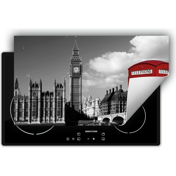 Darhaus Piastra Di Copertura Per Stufe 90X52 Cm Tappetino Antiscivolo Roll-Up, Grigio - Londra-image