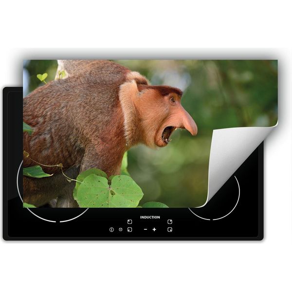 Darhaus Piastra Di Copertura Per Stufe 90X52 Cm Tappetino Antiscivolo Roll-Up, Scimmia - Foresta-image