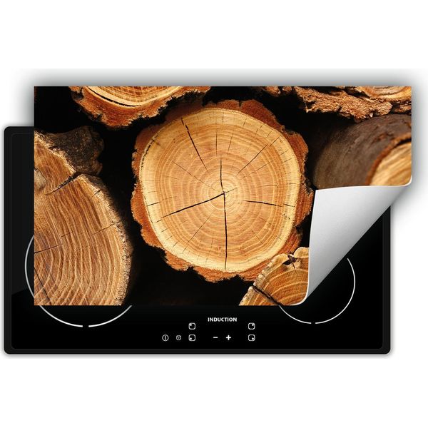 Darhaus Piastra Di Copertura Per Stufe 90X52 Cm Tappetino Antiscivolo Roll-Up, Legno-image