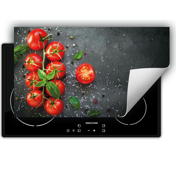 Darhaus Piastra Di Copertura Per Stufa 90X52 Cm Tappetino Antiscivolo Roll-Up, Ardesia - Pomodori-image