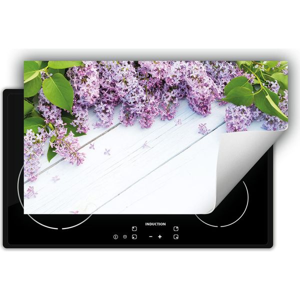 Darhaus Piastra Di Copertura Per Stufe 90X52 Cm Tappetino Antiscivolo Roll-Up, Bianco - Legno-image