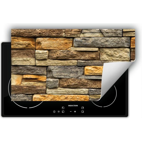 Darhaus Piastra Di Copertura Per Stufe 90X52 Cm Tappetino Antiscivolo Roll-Up, Mattone-image