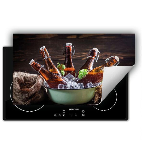 Darhaus Piastra Di Copertura Per Stufe 90X52 Cm Tappetino Antiscivolo Roll-Up, Birra - Legno-image