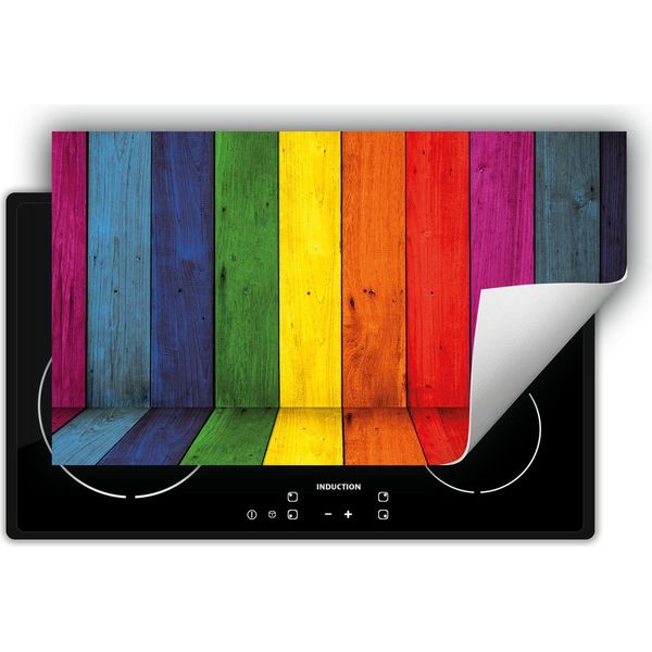 Darhaus Piastra Di Copertura 90X52 Cm Tappetino Antiscivolo Arrotolabile, Colorato - Legno-image
